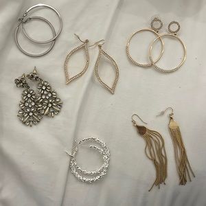 Gold and Silver Earrings